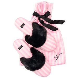 Victoria’s Secret pink stripe slippers